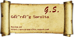 Görög Sarolta névjegykártya