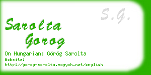sarolta gorog business card