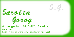 sarolta gorog business card